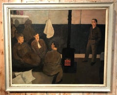 NCC Soldier in Barracks, 20th Century British War Oil Painting