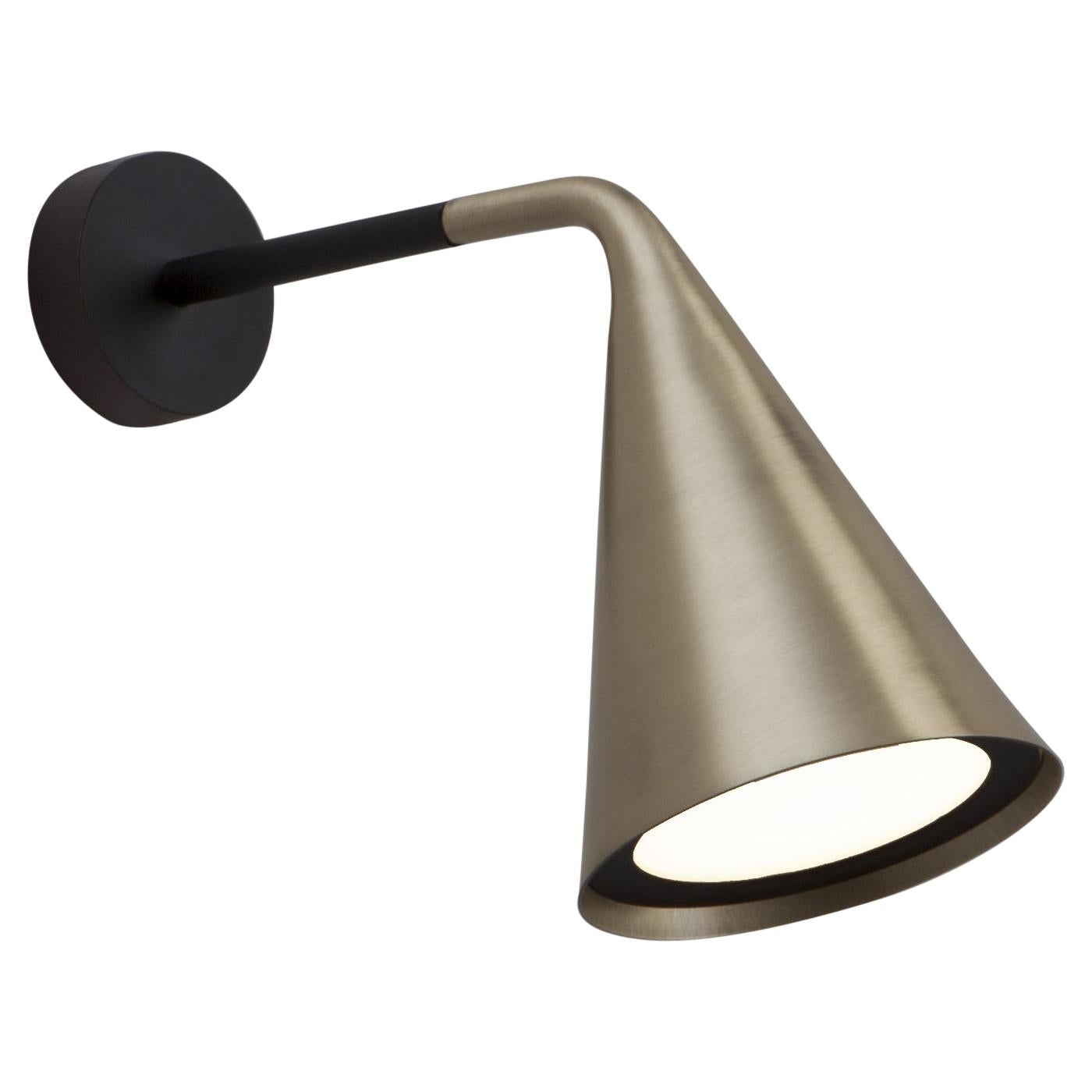 GORDON Wall Lamp Conical Diffuser in Chrome by Corrado Dotti For Sale