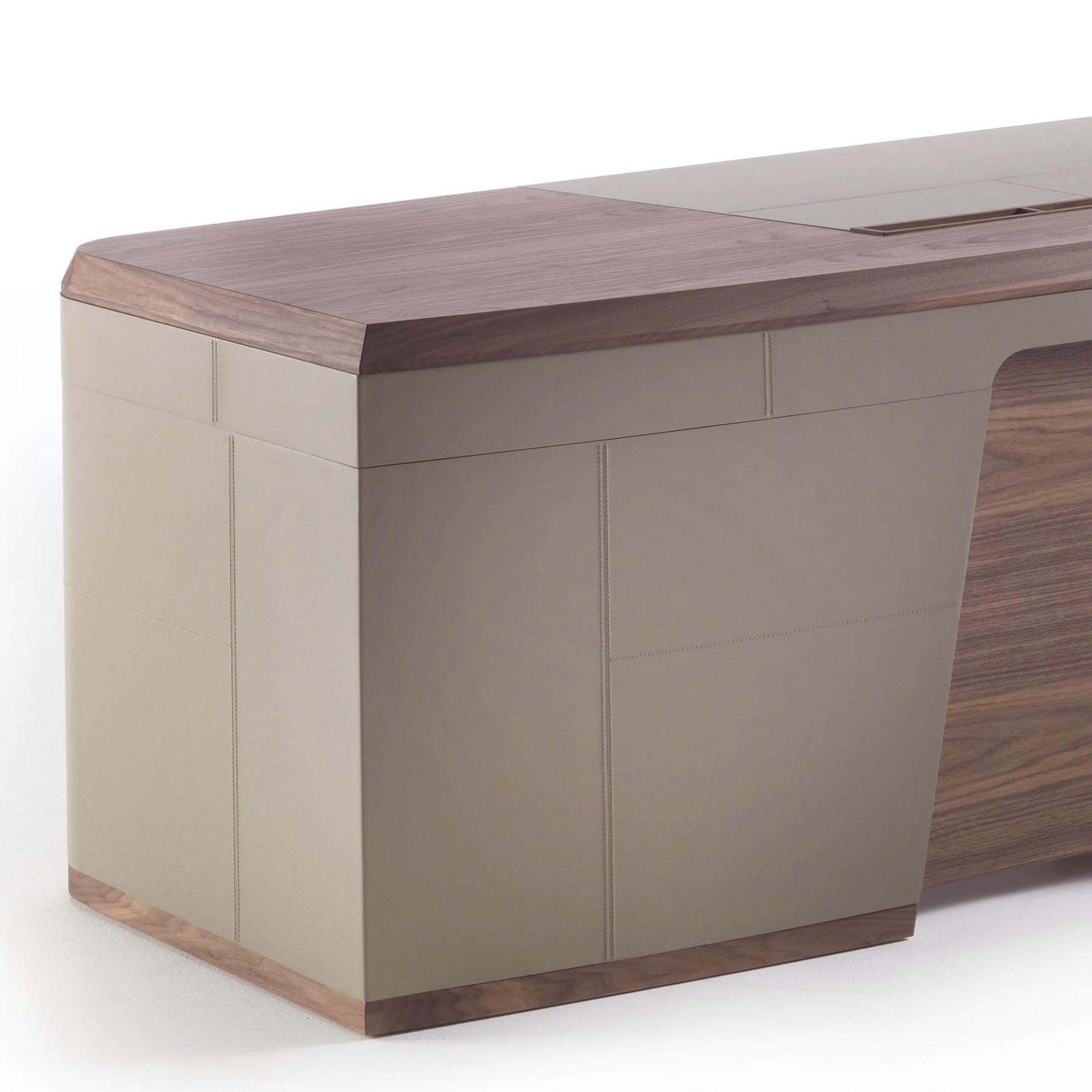 Contemporary Gordon Walnut Desk For Sale