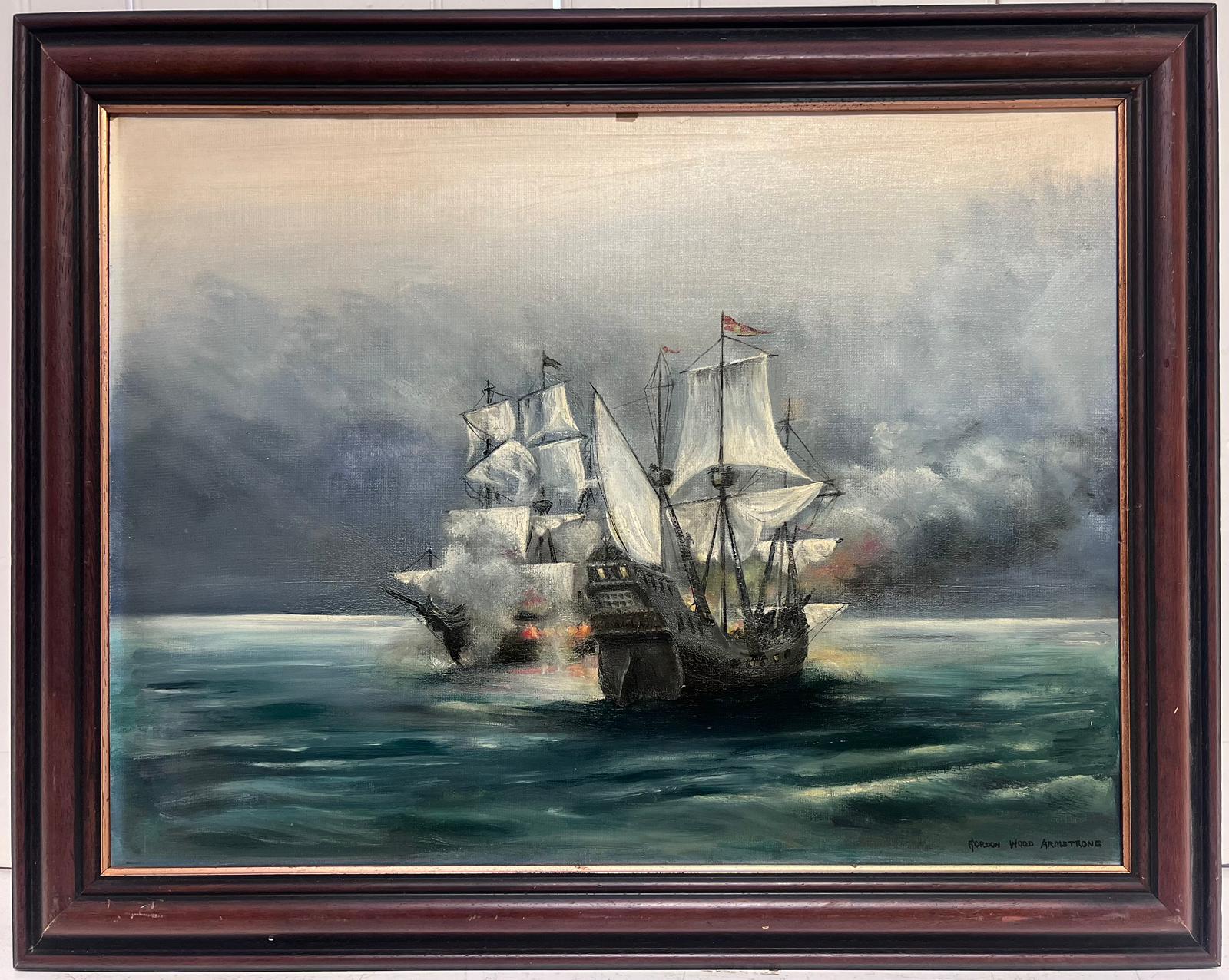wooden ship painting