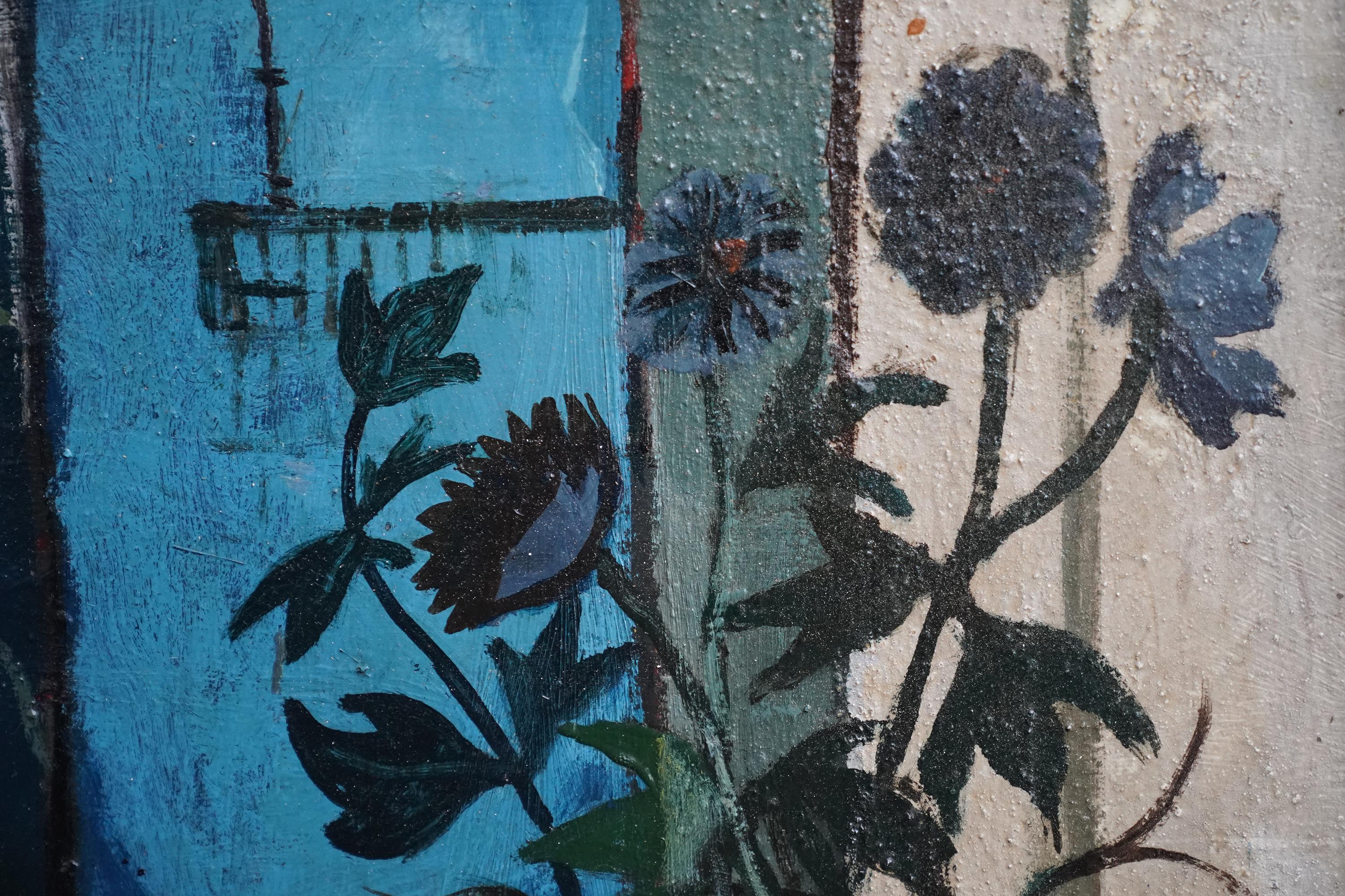 Still Life - Scottish 1950's art Still Life Floral Abstract oil painting  4