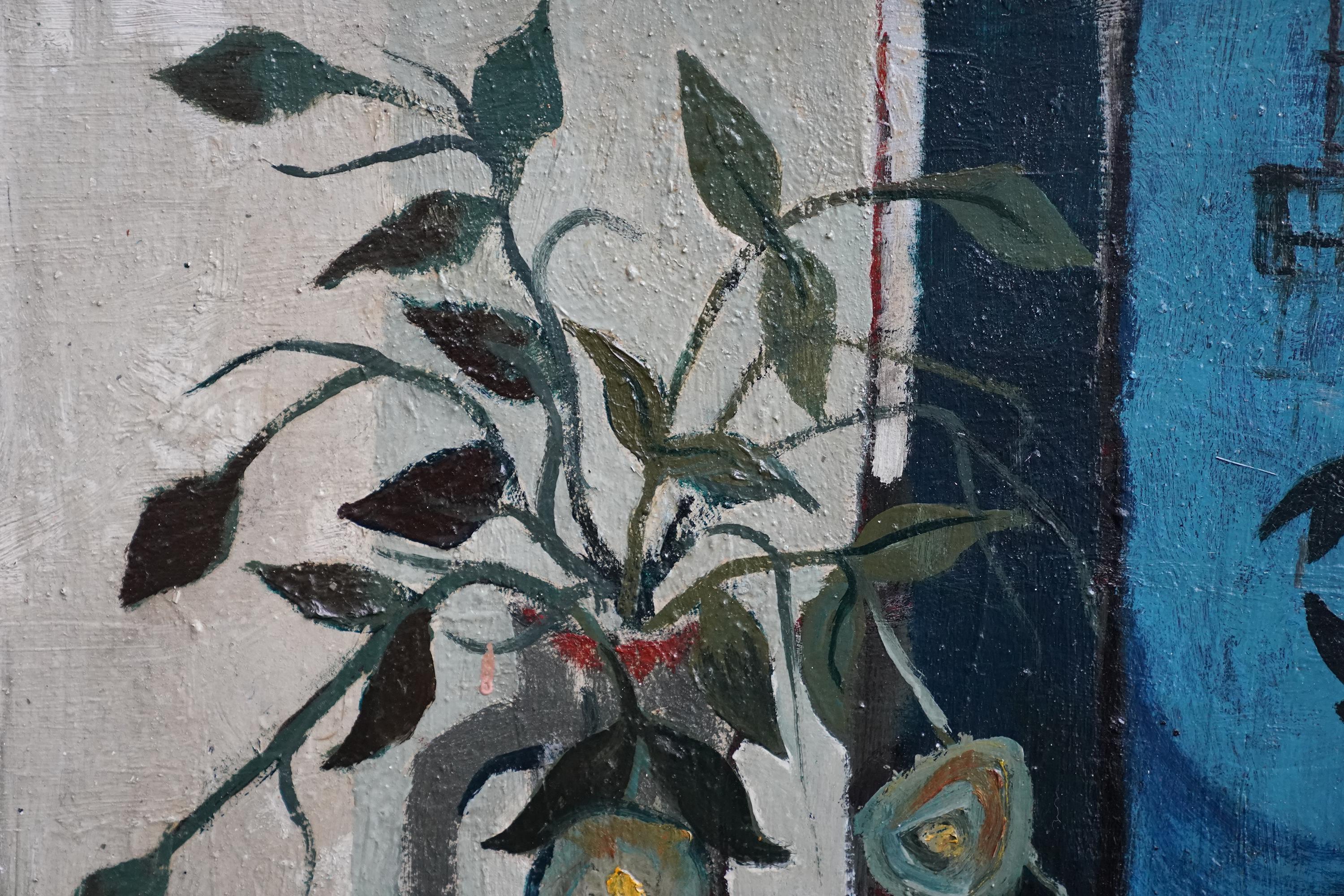 Still Life - Scottish 1950's art Still Life Floral Abstract oil painting  5
