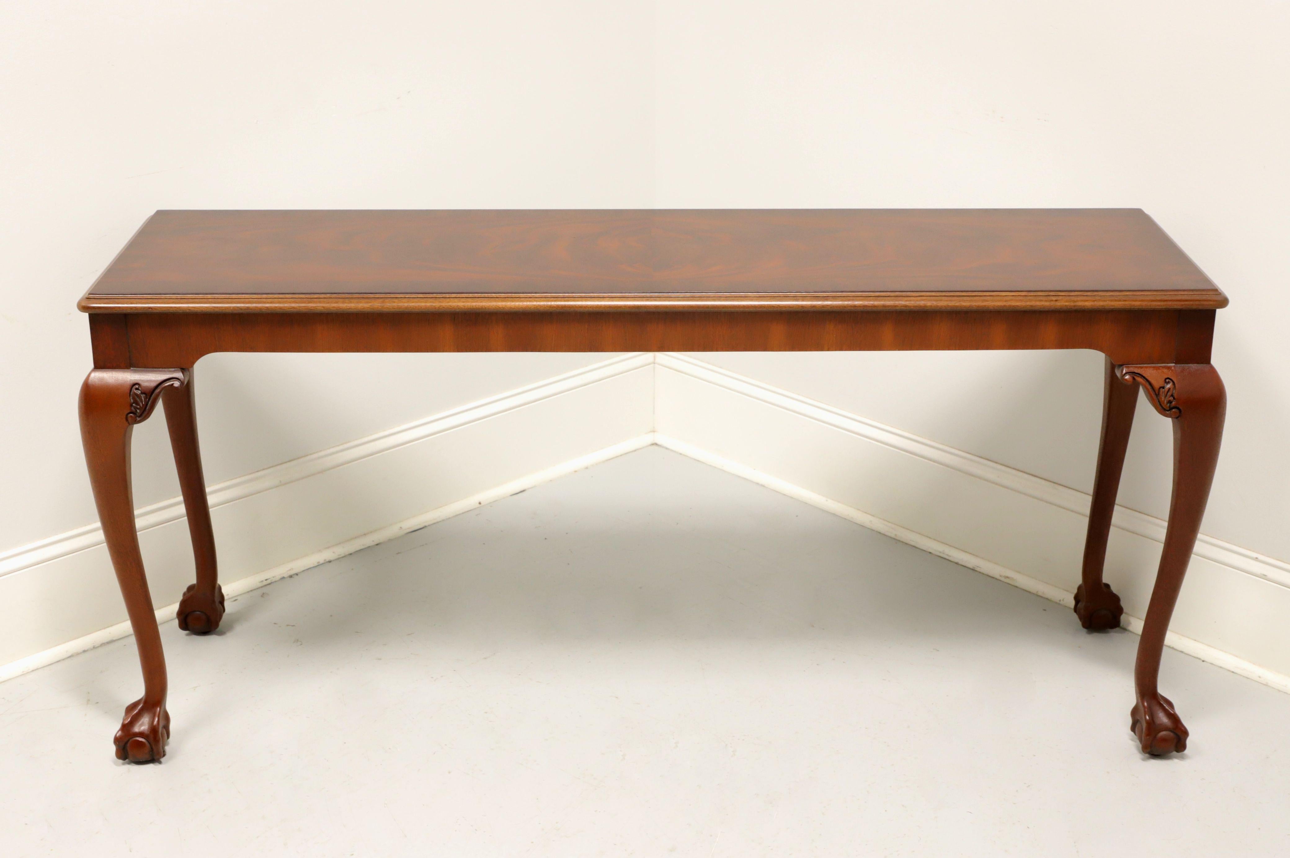 American GORDON'S Late 20th Century Flame Mahogany Chippendale Console Sofa Table For Sale
