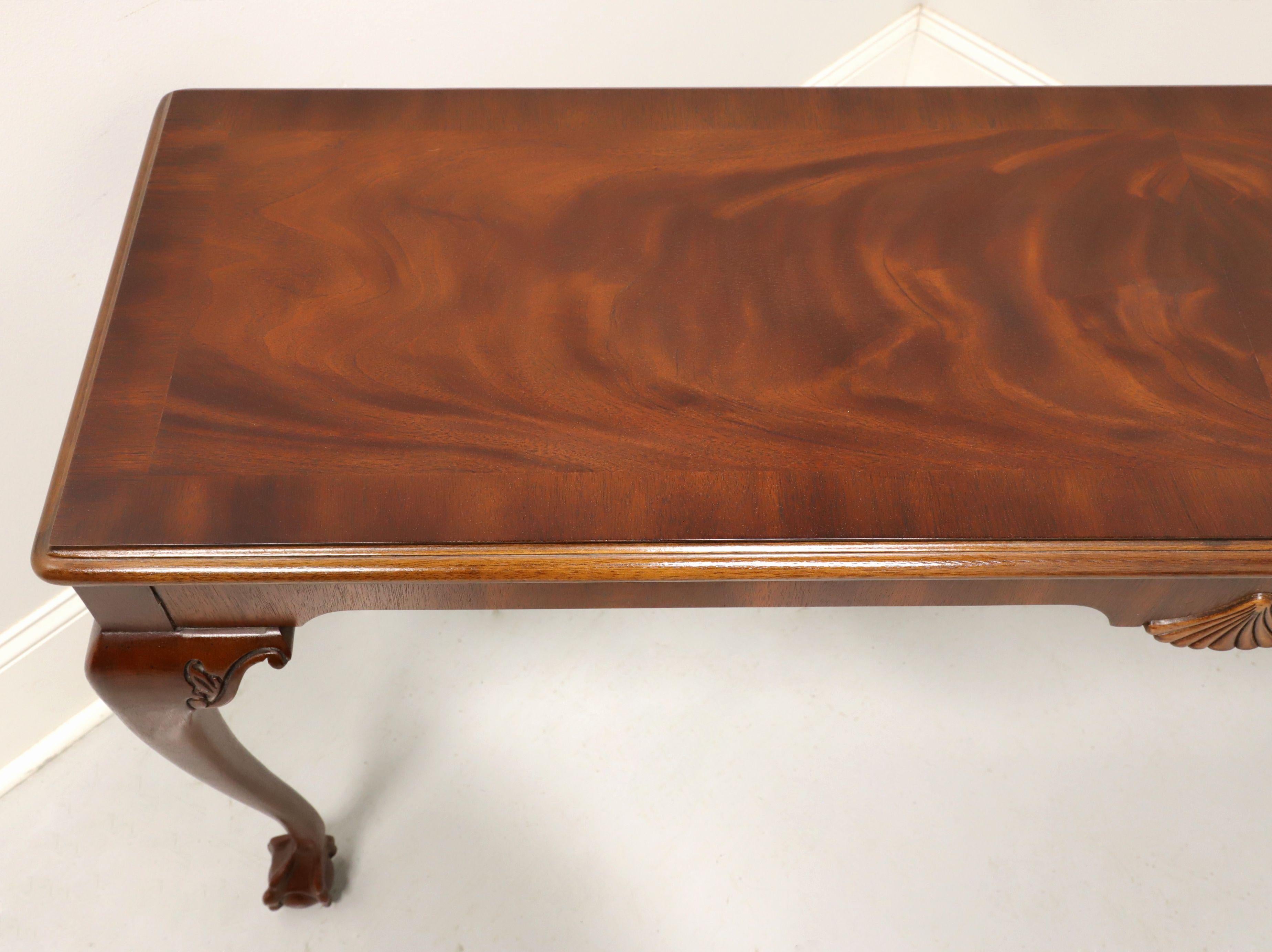 GORDON'S Late 20th Century Flame Mahogany Chippendale Console Sofa Table In Good Condition For Sale In Charlotte, NC