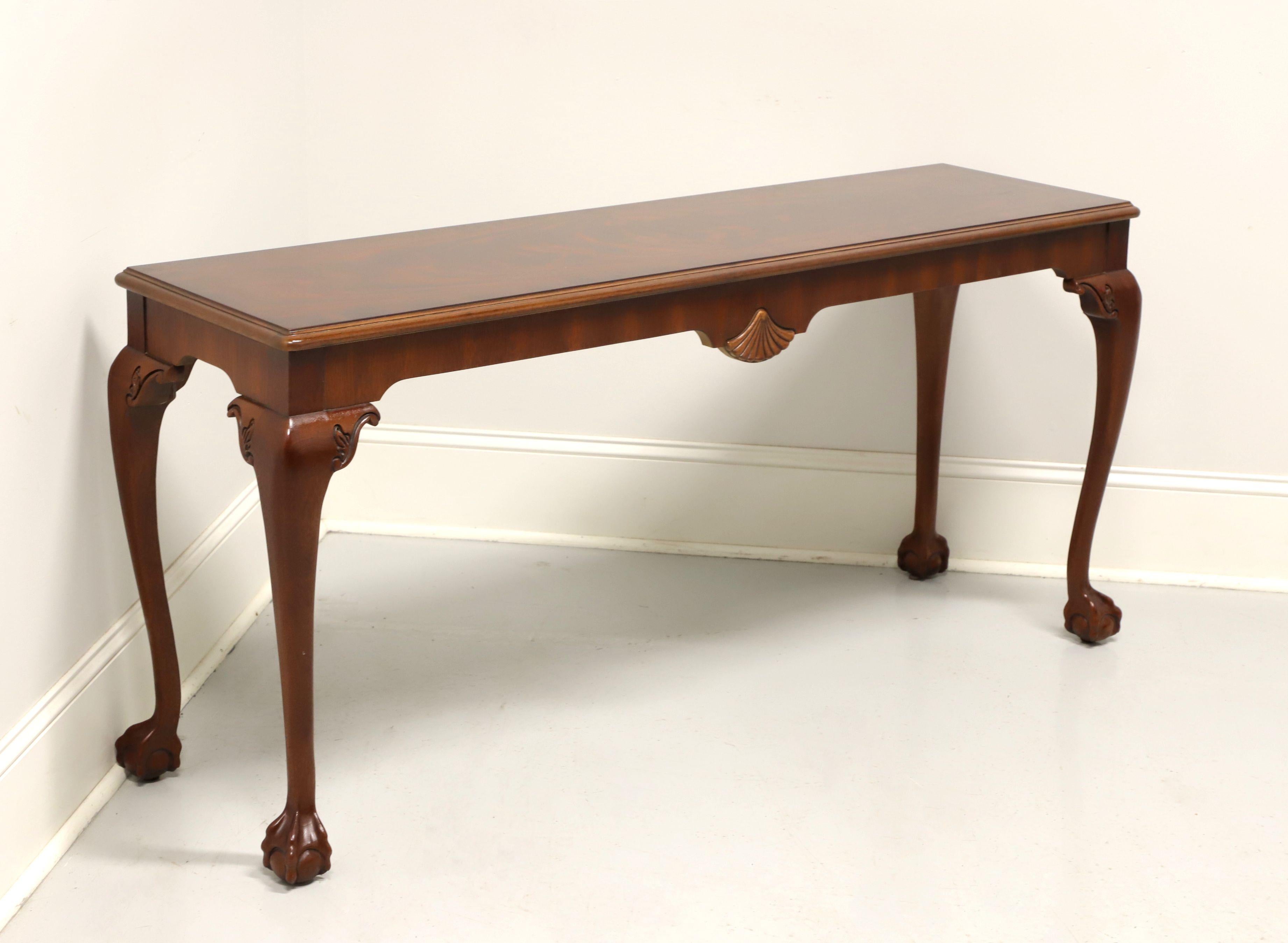 GORDON'S Late 20th Century Flame Mahogany Chippendale Console Sofa Table 4