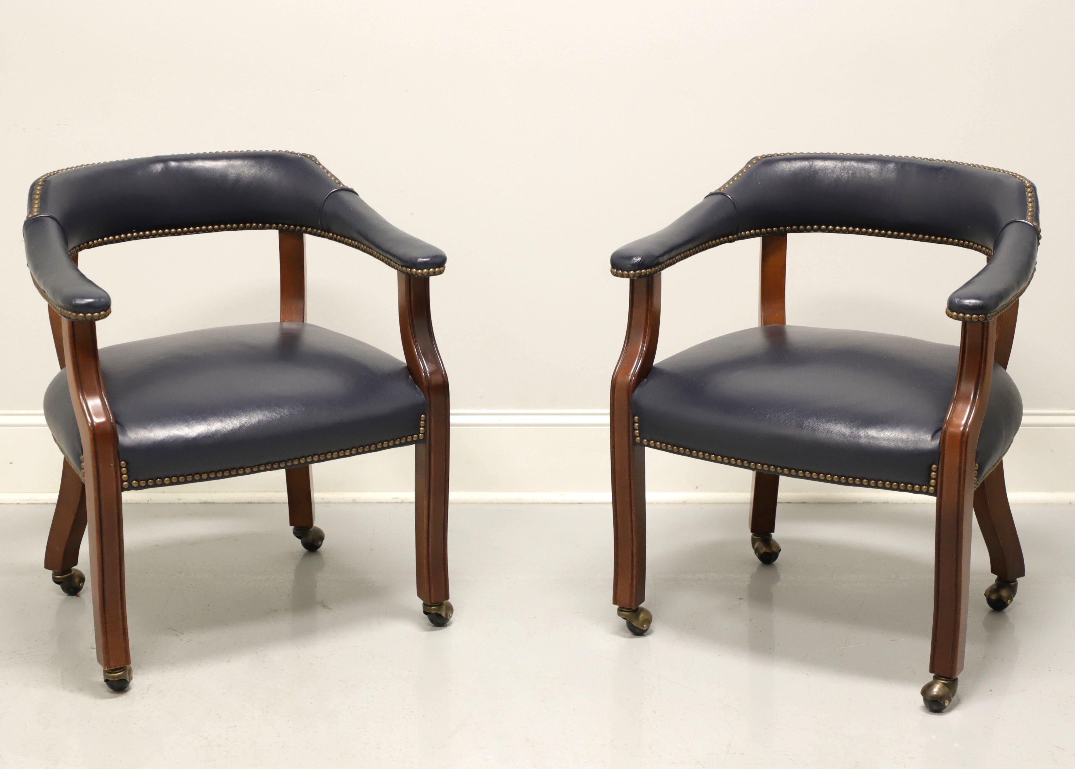 GORDON’S Late 20th Century Leather Club Chairs on Casters - Pair A 5
