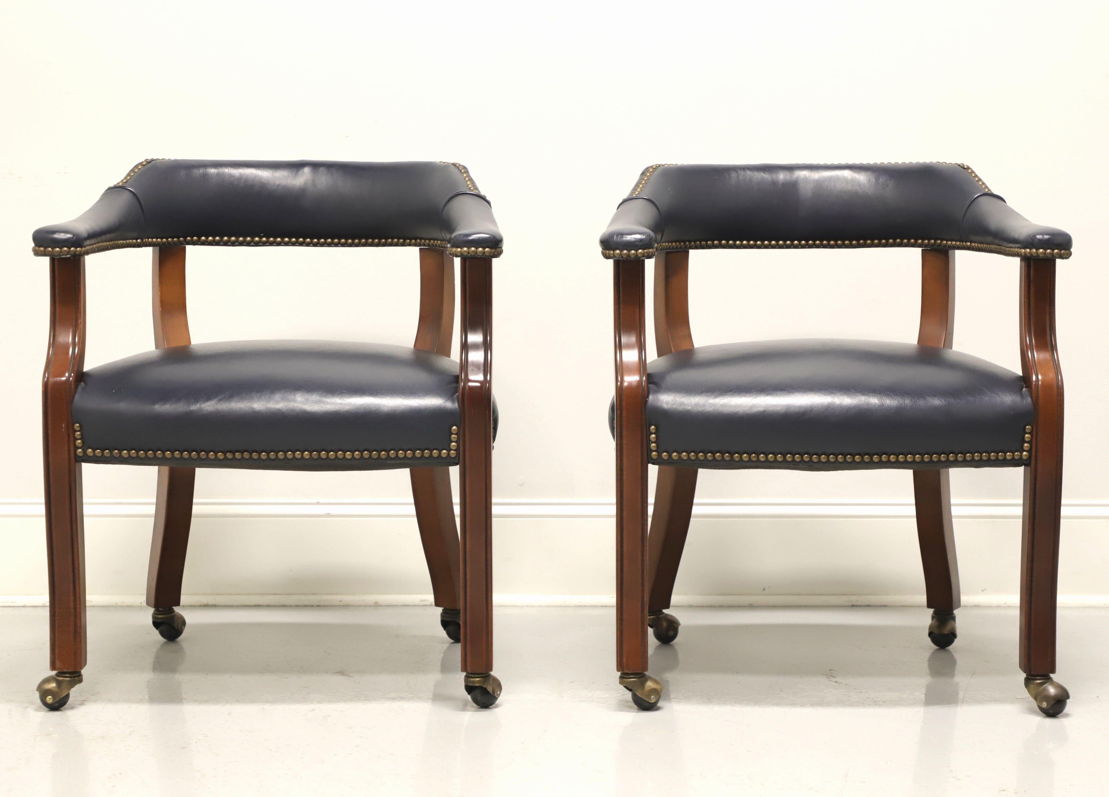 Other GORDON’S Late 20th Century Leather Club Chairs on Casters - Pair A