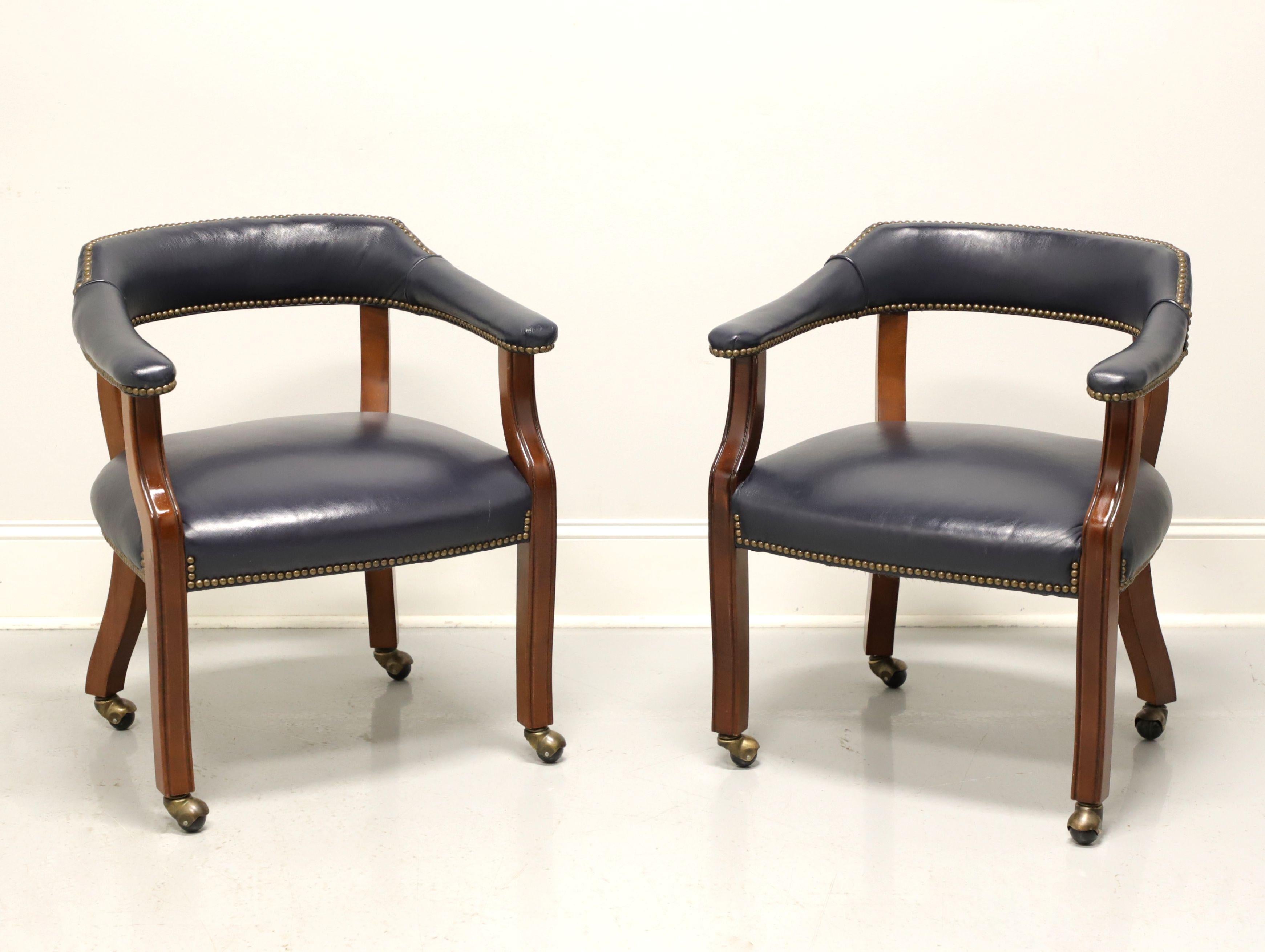GORDON’S Late 20th Century Leather Club Chairs on Casters - Pair B 5