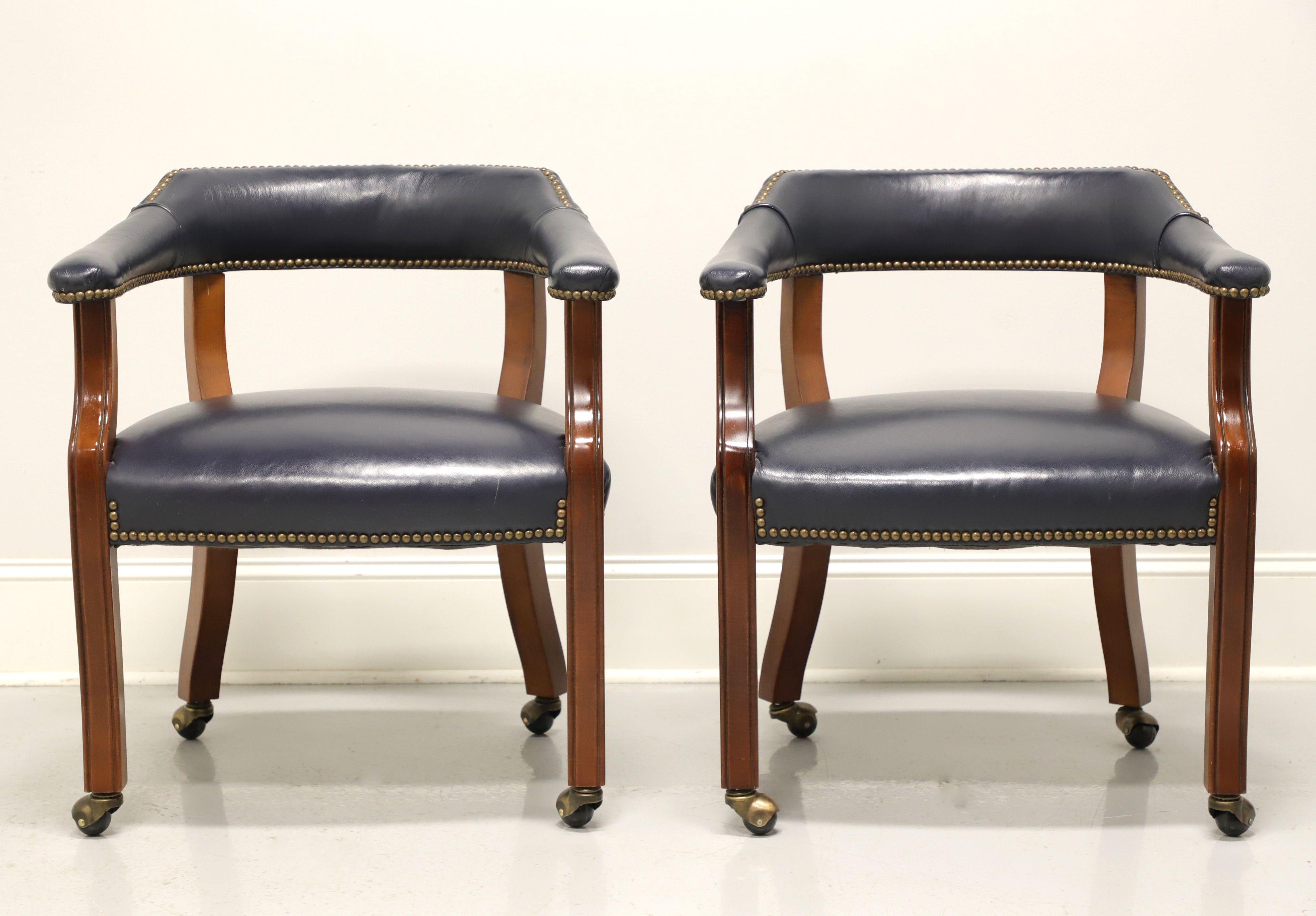 Other GORDON’S Late 20th Century Leather Club Chairs on Casters - Pair B