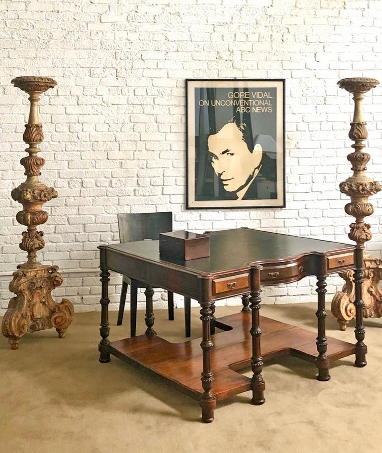 Hand-Crafted Gore Vidal's Personal Victorian Walnut Writing Desk