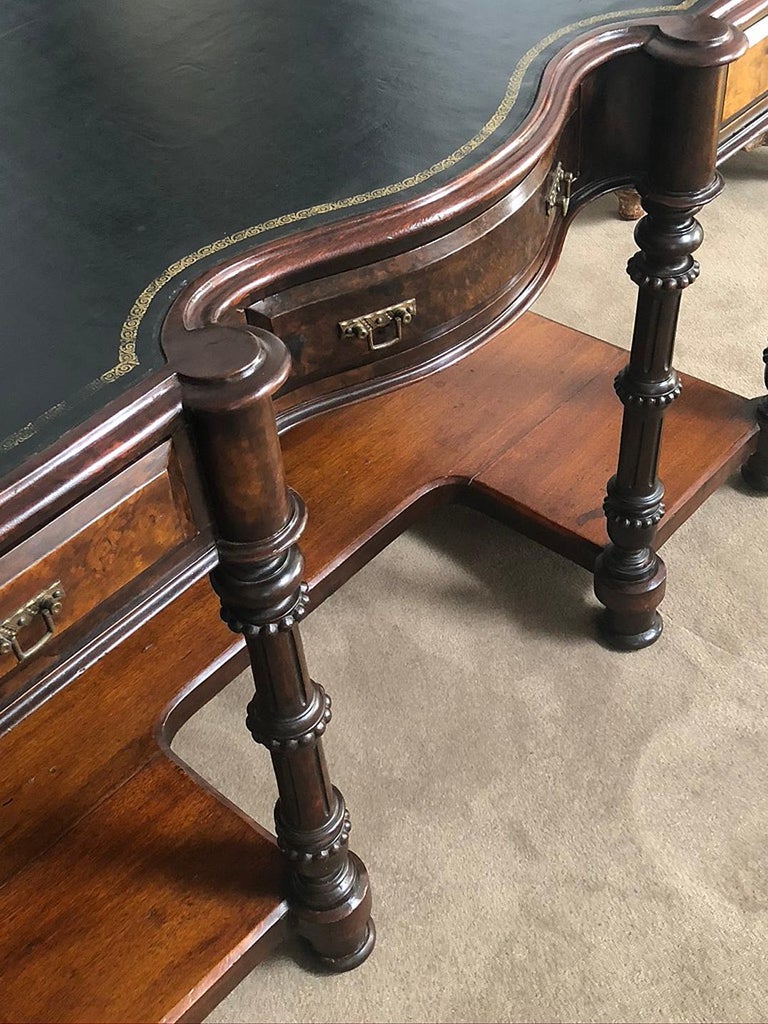 Gore Vidal's Personal Victorian Walnut Writing Desk In Good Condition In Los Angeles, CA