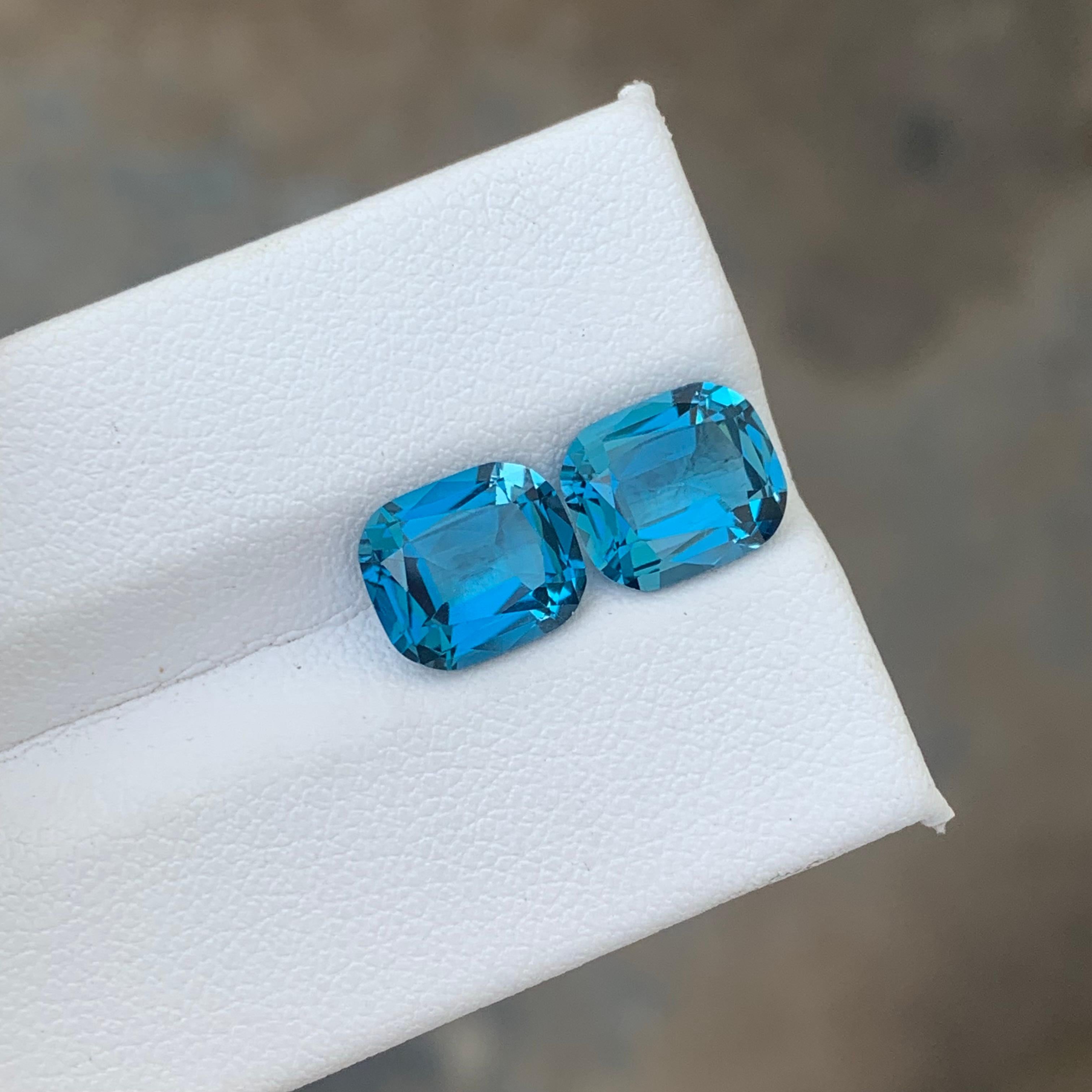 Goregous Loose London Blue Topaz Matching Pairs for Earrings Jewelry
