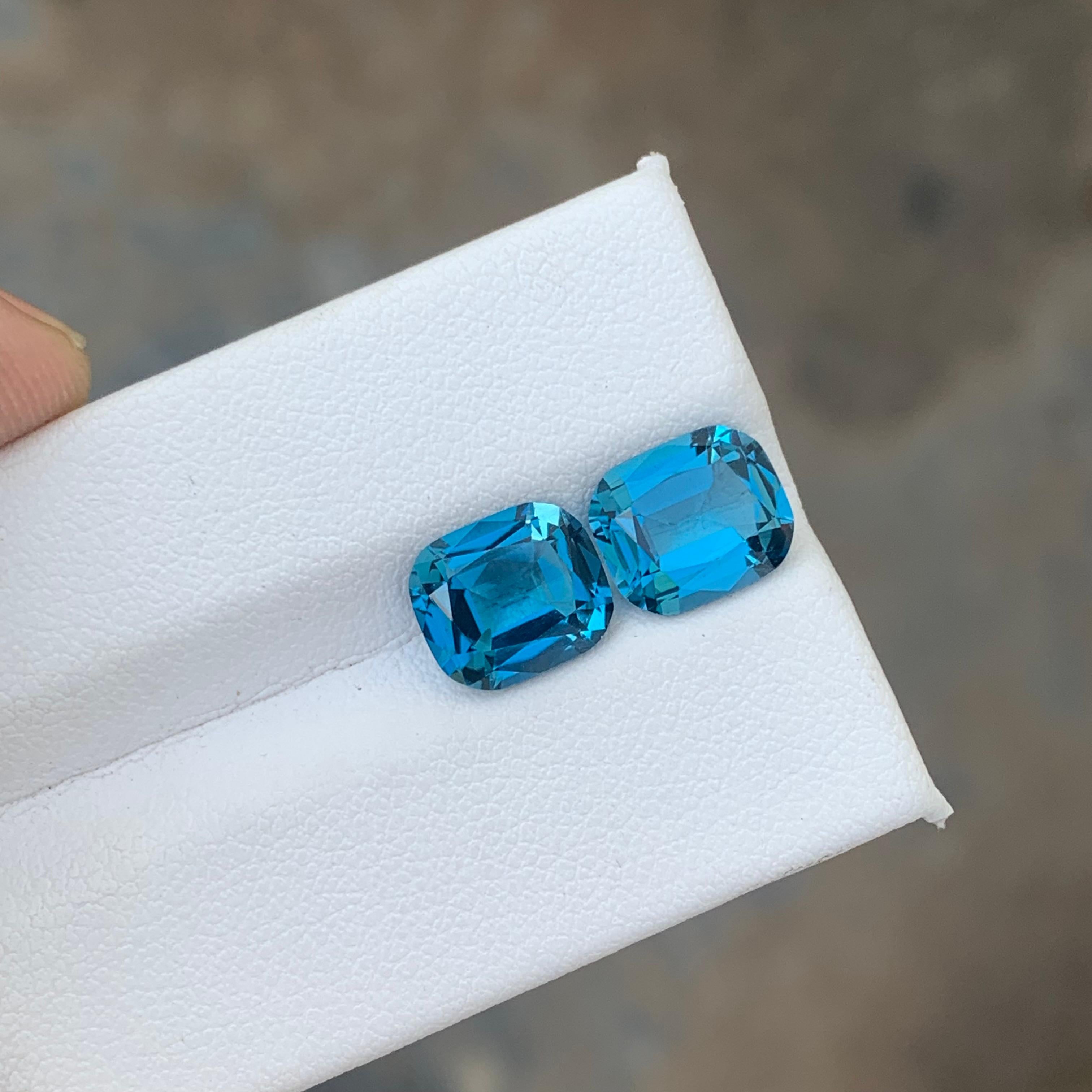 Goregous Loose London Blue Topaz Matching Pairs for Earrings Jewelry