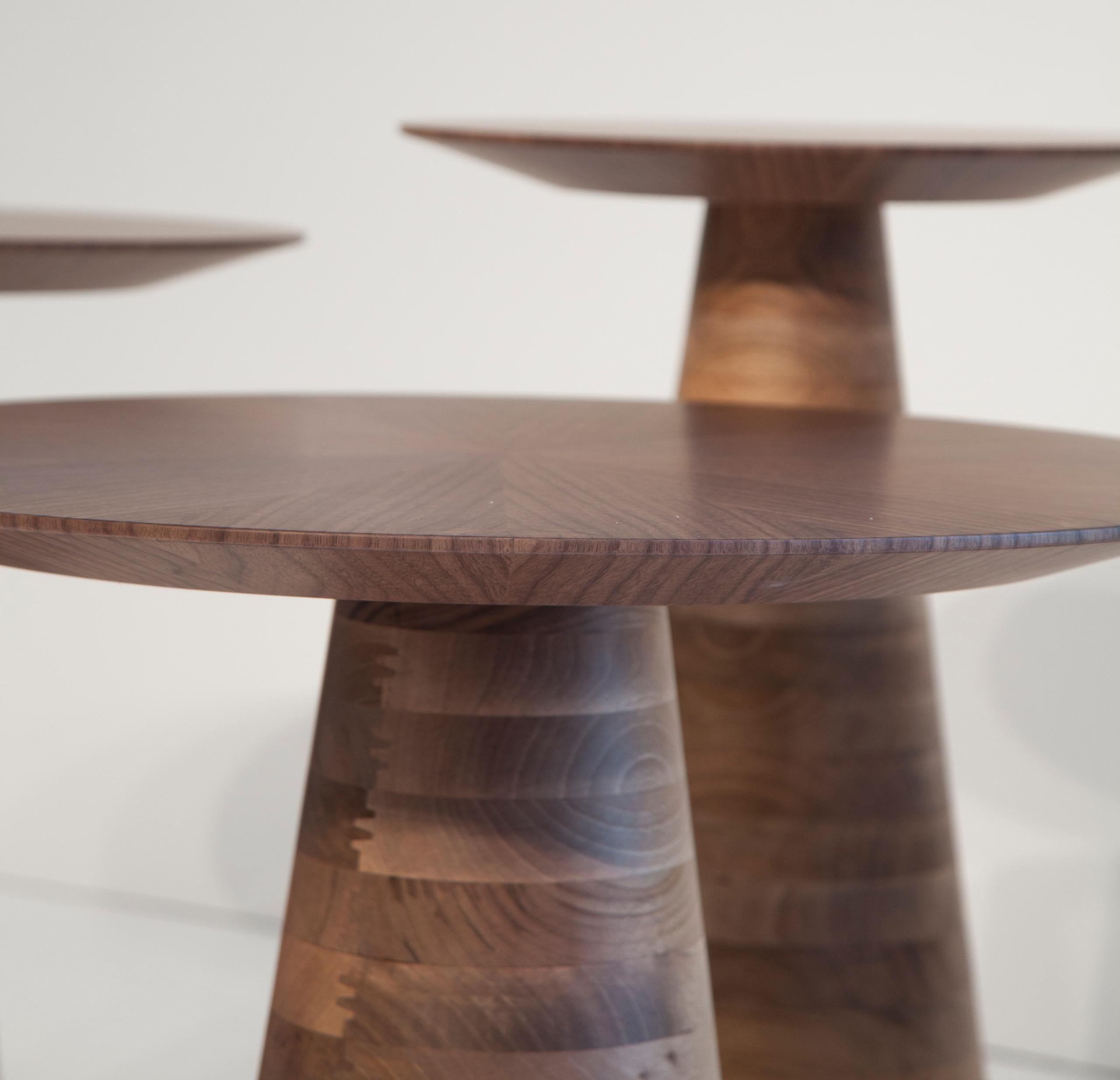 Modern Goreme Side Tables, Solid Walnut Wood Side Tables For Sale