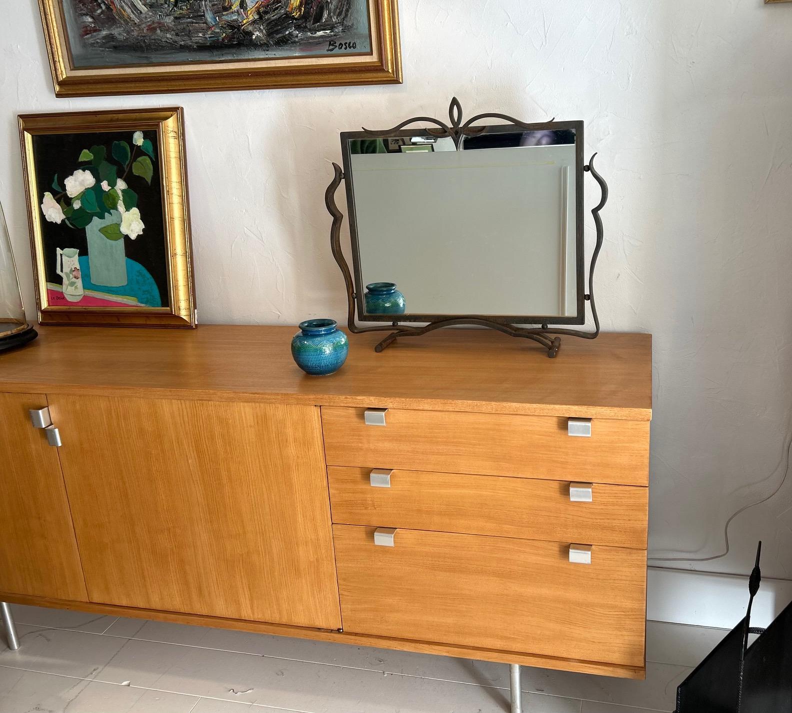 Specchio/psiche in ferro Gorgé alla maniera di Raymond Subes  Anni '30 ( Art deco ) In condizioni buone in vendita a LE CANNET, FR