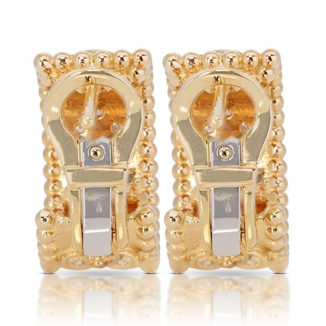 Gorgeous 0.20ct Diamond Plug Earrings in 18k Yellow Gold 2