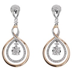 Gorgeous 0.26ct Infinity Shape Diamond Earrings