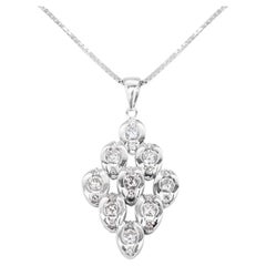 Gorgeous 0.30ct Diamond Pendant in elegant 18K White Gold - (Chain not included)