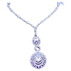 Collier en or 18 carats avec diamants naturels certifiés 11,50 carats 