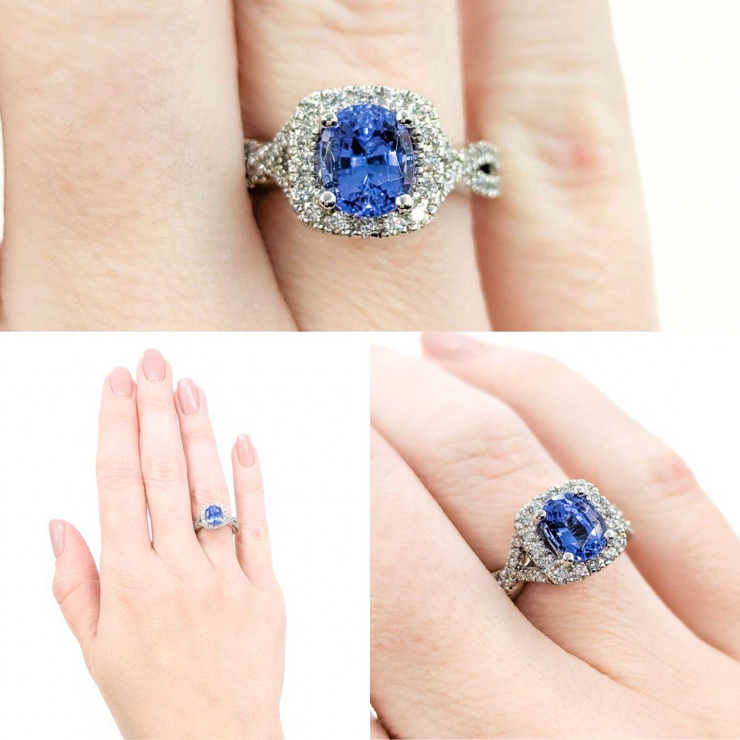 Gorgeous 1.25ct Blue Tanzanite & Diamond Halo Ring in White Gold

Introducing this beautiful Tanzanite & Diamond, beautifully ring crafted in 14k white gold. The ring features a striking 1.25ct blue tanzanite centerpiece and .50ctw round diamonds.
