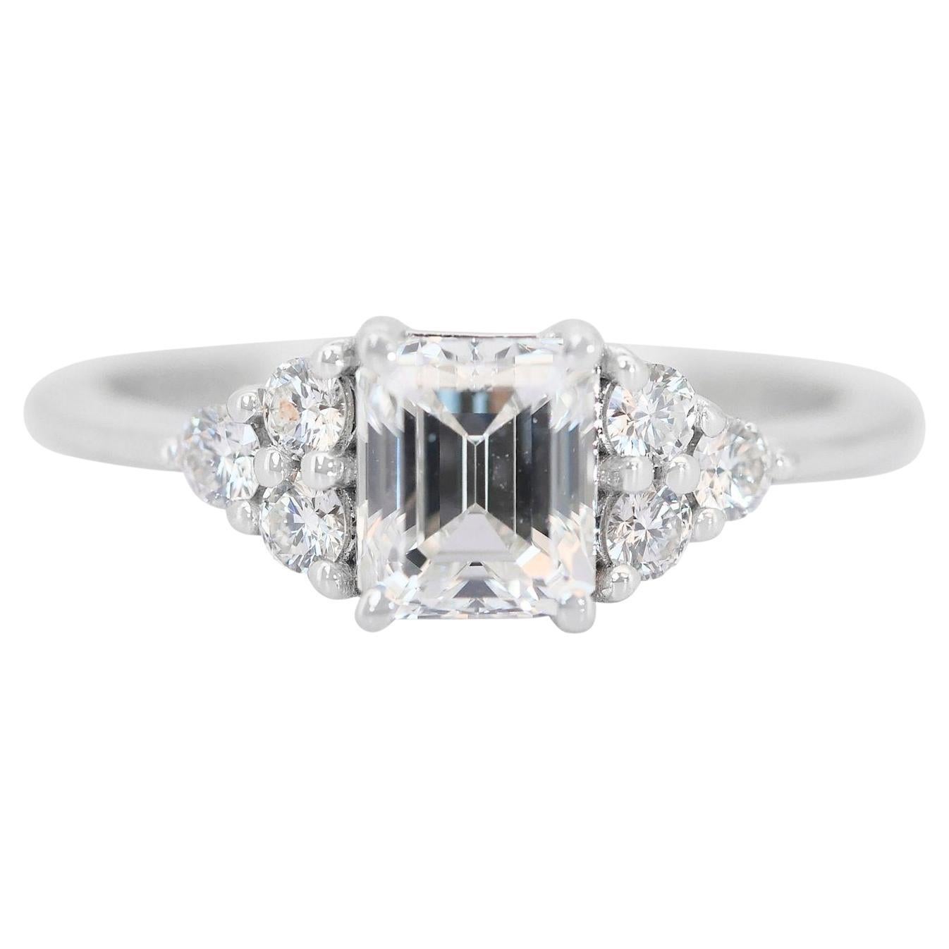 Gorgeous 1.35ct Double Excellent Ideal Cut Diamonds 7-Stone Ring