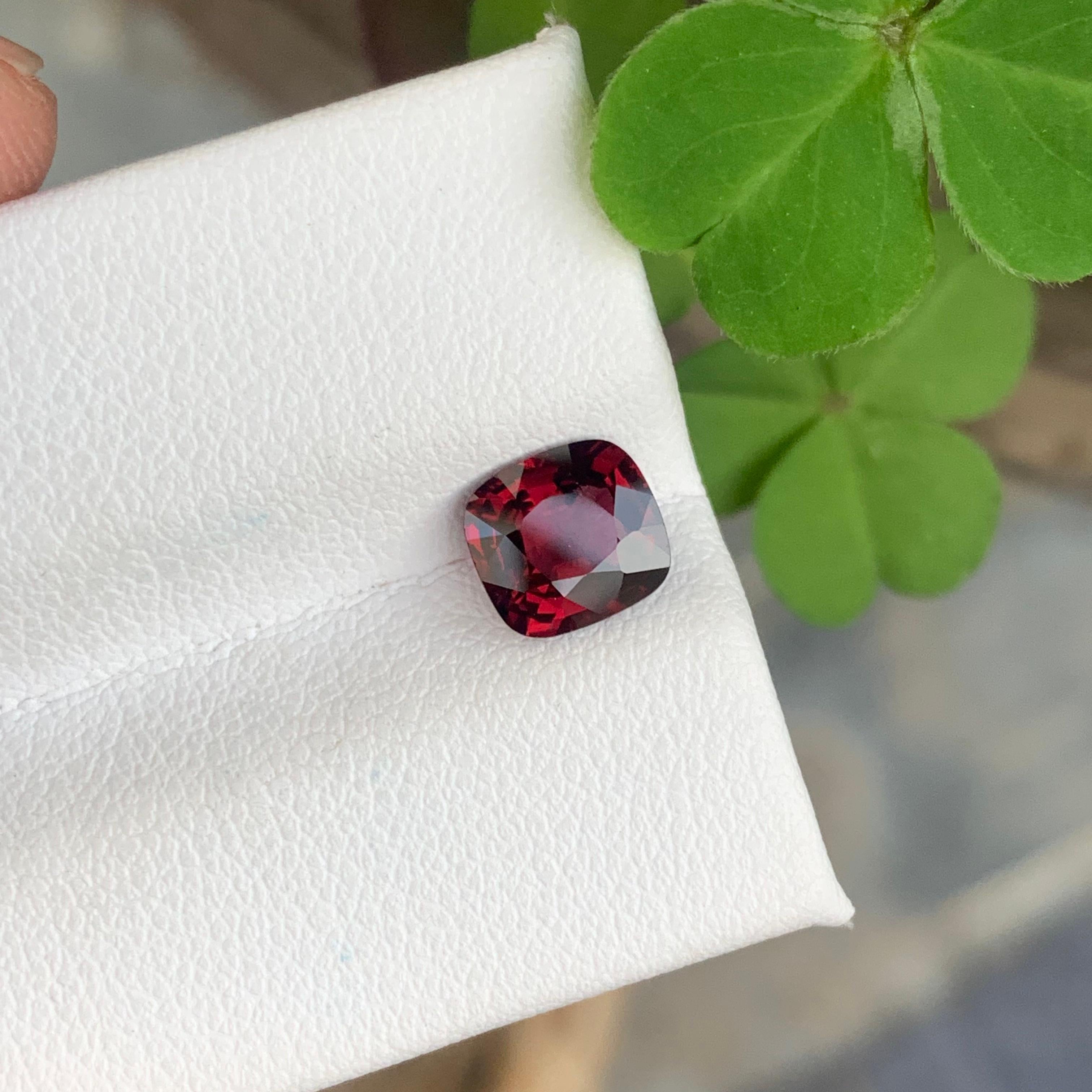 Faceted Red Spinel
Weight: 1.40 Carats
Dimension: 7x6.5x3.6 Mm
Origin: Burma Myanmar
Shape: Cushion
Color: Red
Treatment: Non / Natural
Certificate: On Demand
.
The red spinel gemstone is linked to the root chakra and is beneficial in boosting