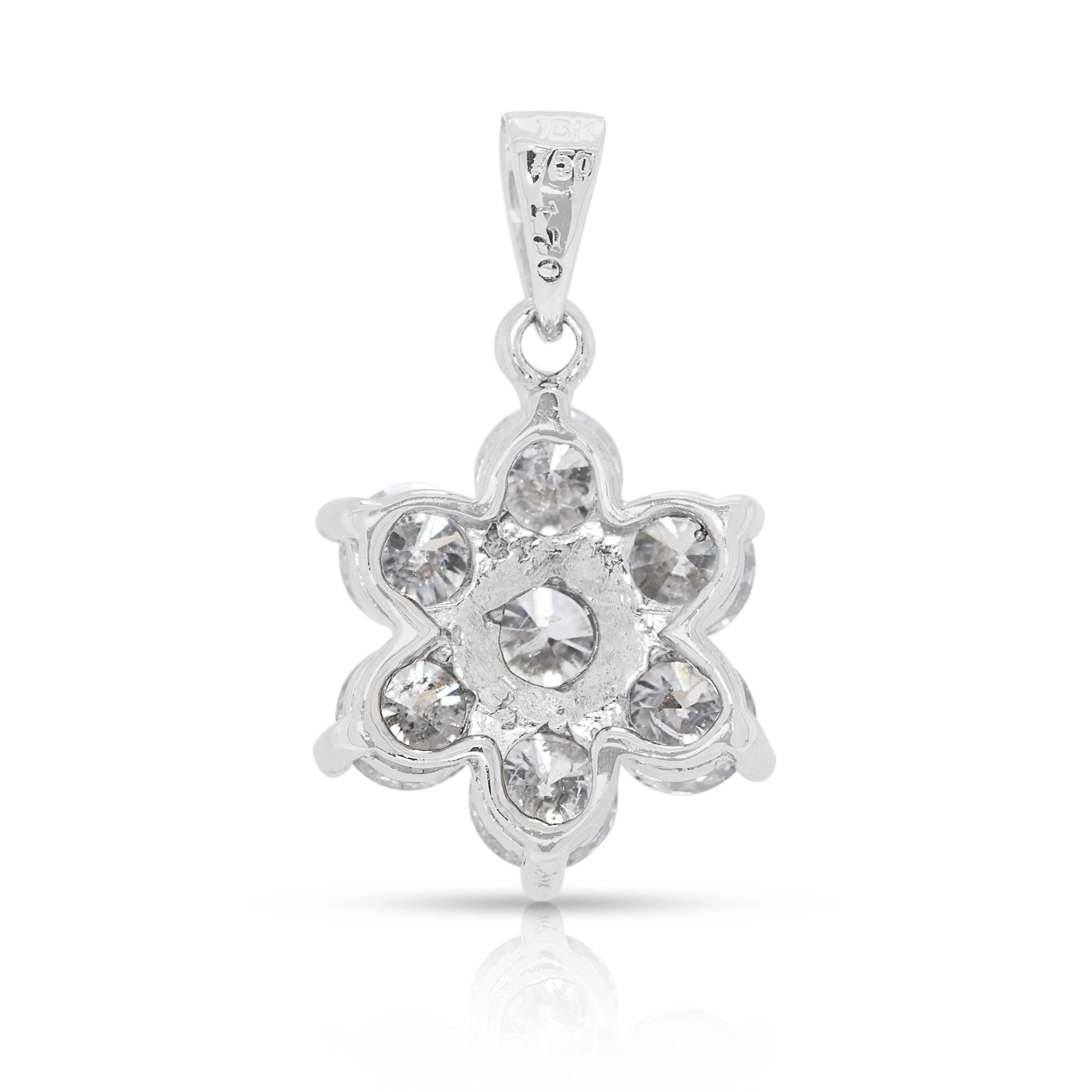 Wunderschöner 1,4ct natürlicher Diamant-Anhänger aus 18K Weißgold im Angebot 1