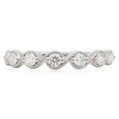Gorgeous 14k White Gold Halo Ring