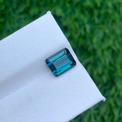 Gorgeous 1.50 Carat Natural Loose Blue Indicolite Tourmaline Emerald Cut