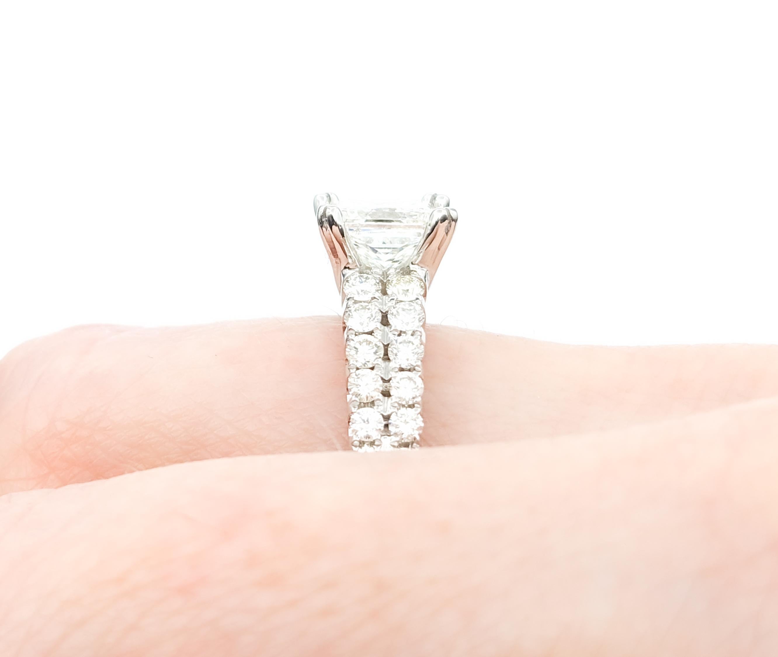 Wunderschöner 1,53ct GIA Diamant-Verlobungsring mit Prinzessinnenschliff in Weißgold Damen