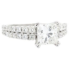 Used Gorgeous 1.53ct GIA Princess Cut Diamond Engagement Ring in White Gold