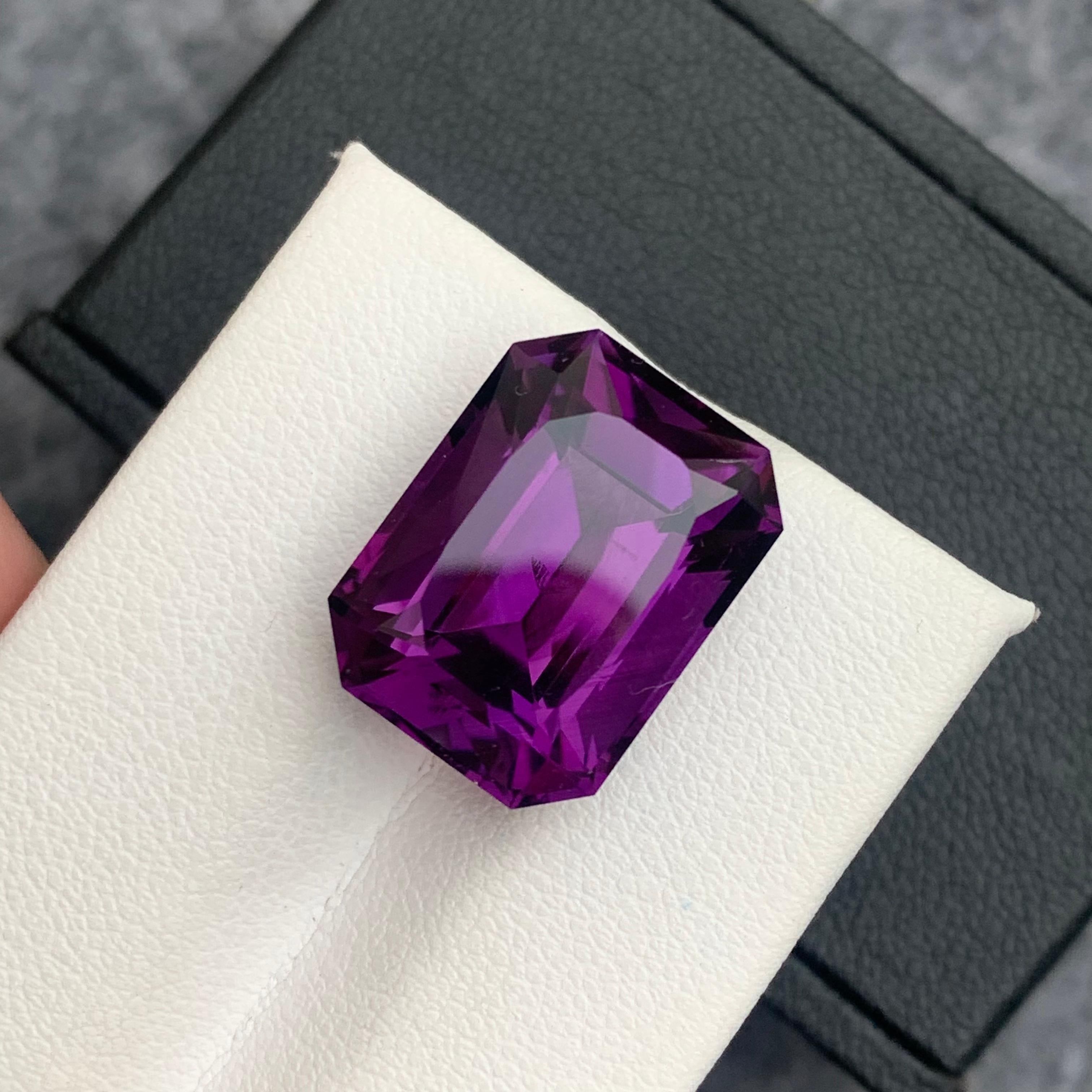 Gorgeous 15.40 Carat Natural Loose Dark Amethyst February Birthstone from Brazil 1