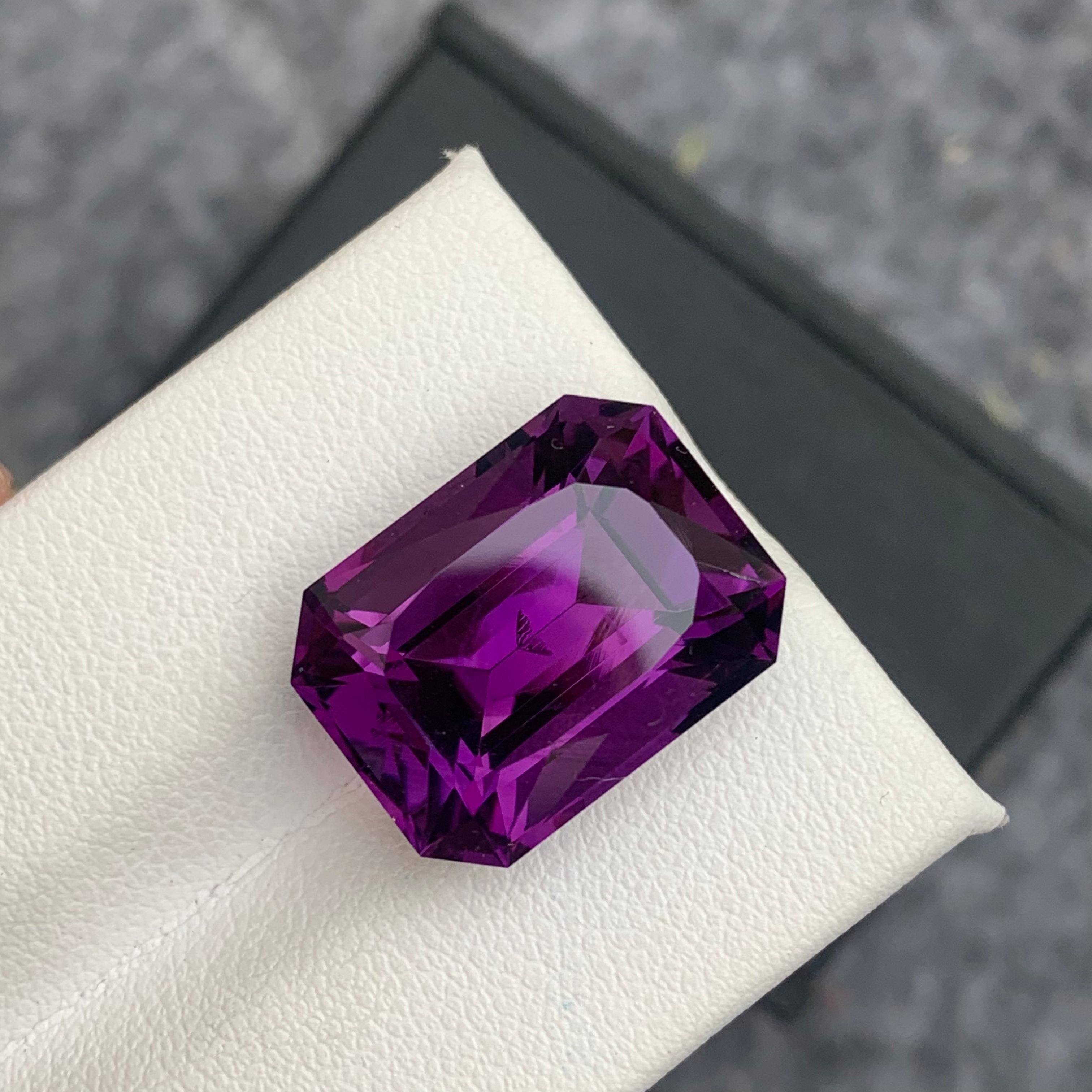 Gorgeous 15.40 Carat Natural Loose Dark Amethyst February Birthstone from Brazil 2