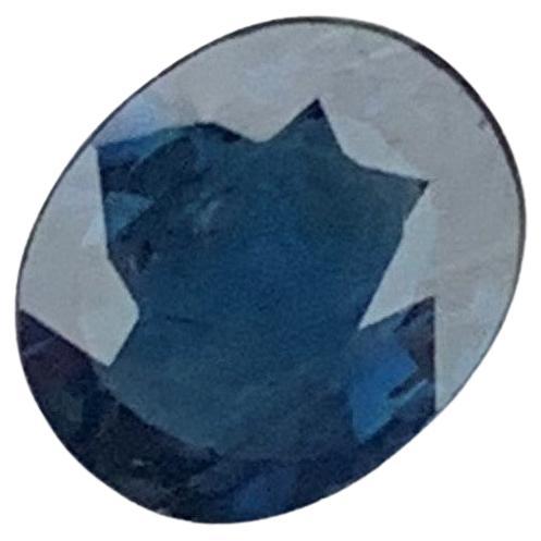 Superbe saphir bleu naturel non serti de 1,58 carat de forme ovale pour bague joaillerie