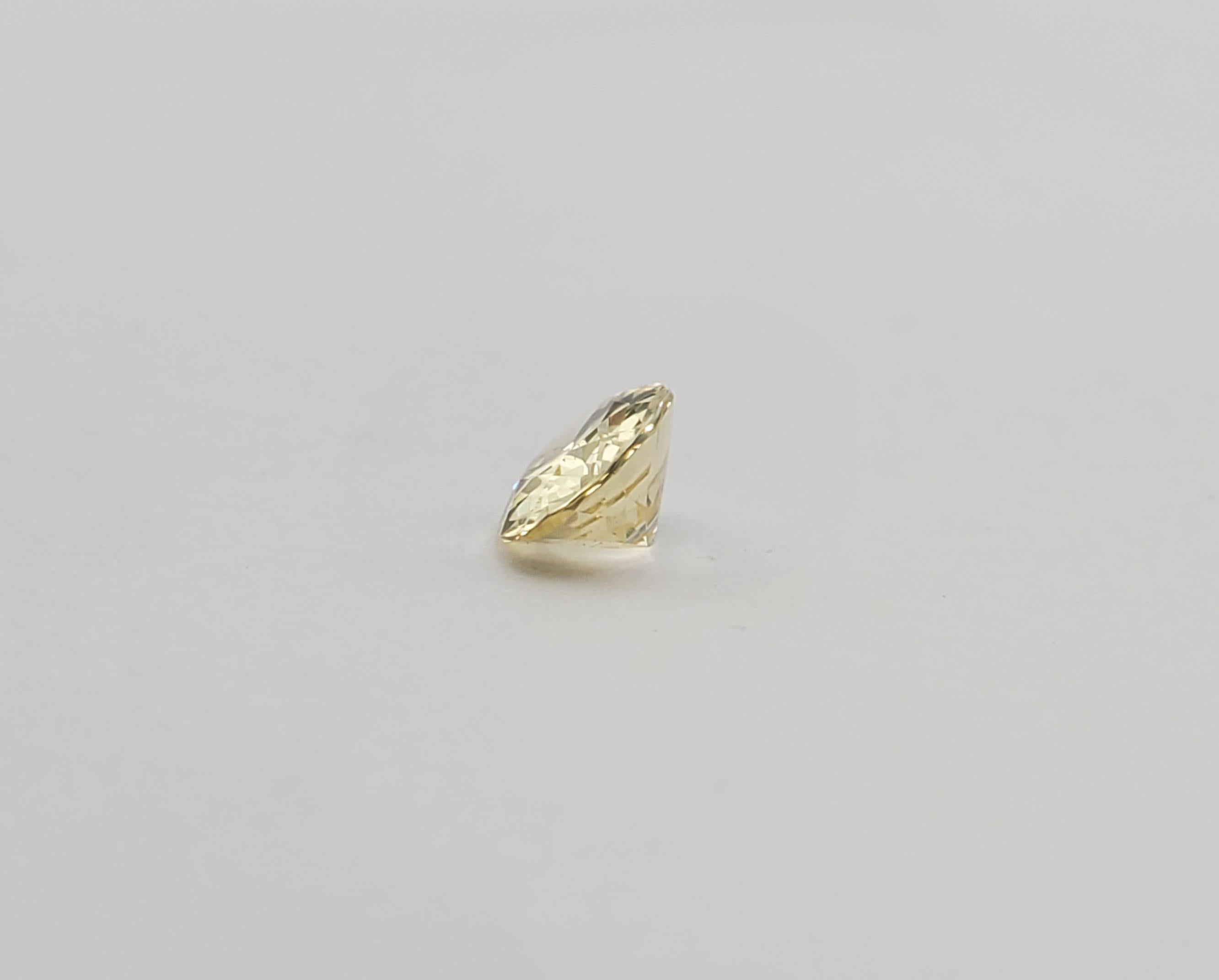 Gorgeous 1.59ct Oval Natural Yellow Sapphire AGL Certified  For Sale 6