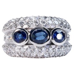 Gorgeous 1.70ct. Oval Mixed Cut Vintage Style Sapphire Ring