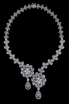 Gorgeous 18 Karat Gold and Diamonds Wedding Necklace