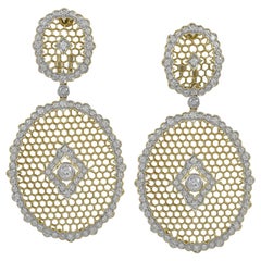 Sophia Boucles d'oreilles en or jaune avec diamants de 2,08 carats