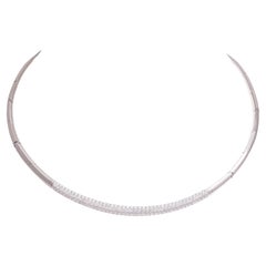 Gorgeous 18 kt. White Gold Sturdy Necklace with 2.6 ct. Diamonds 