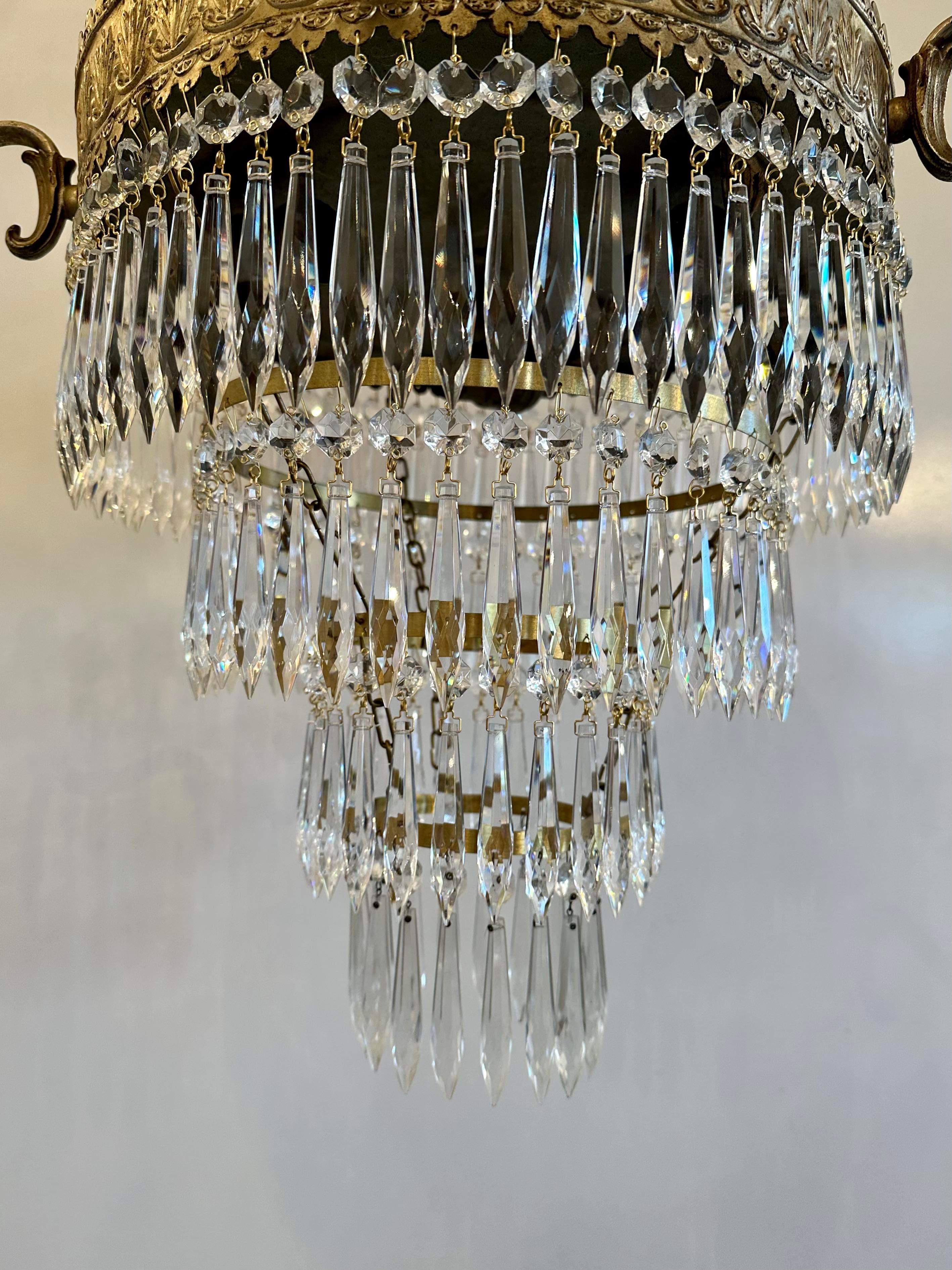 Gorgeous 1800s empire  Chandelier In Fair Condition For Sale In Marshville, NC