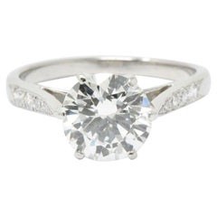 Gorgeous 1.87 CTW Diamond & Platinum Engagement Ring GIA