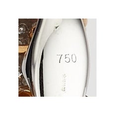 Gorgeous 18k Rose & White Gold Diamond Puff Link Pendant Necklace 1.00 tcw, 17"