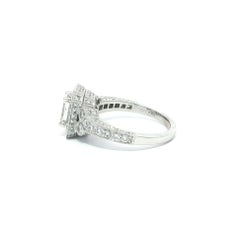 Gorgeous 18k White Gold 2.04ctw Emerald Diamond Covered Engagement Ring