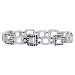 Gorgeous 18k White Gold Bracelet with 5.88 Total Carat Weight Natural Diamonds