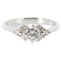 Gorgeous 18K White Gold Diamond Ring with 0.42 Natural Diamonds
