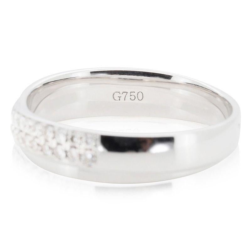 Wunderschner 18 Karat Weigold Pav-Ring mit 0,36 Karat natrlichen Diamanten im Zustand „Neu“ in רמת גן, IL