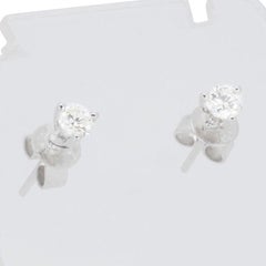Gorgeous 18k White Gold Stud Earrings with 0.2 Ct Natural Diamonds