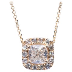 Gorgeous 18k Yellow Gold Necklace w/ 0.54ct Natural Diamonds, AIG Certificate