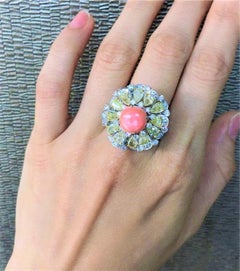 NWT $42, 000 Or 18KT Magnifique Rare 8CT Conch Pearl Fancy Yellow Diamond Rin