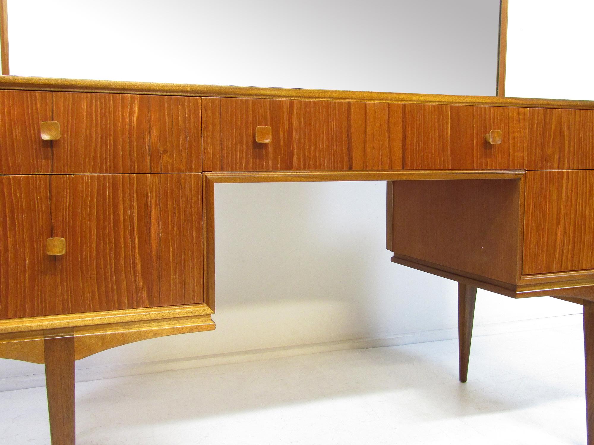 Gorgeous 1960s Mid-Century Modern Desk or Dressing Table in Teak by McIntosh 1